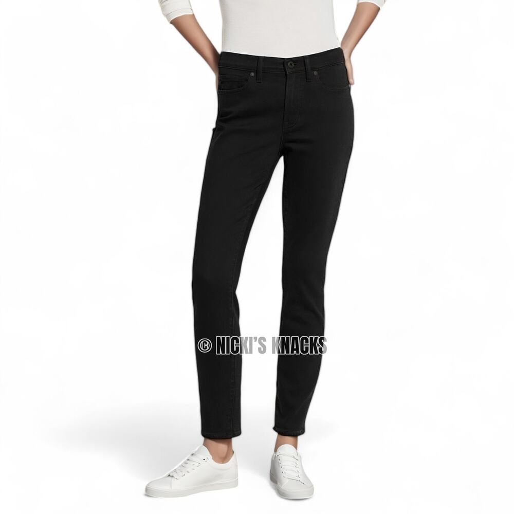 Vince Womens Exclusive 5 Pocket Skinny Jean in Black Mid Rise Wool Blend Size 31